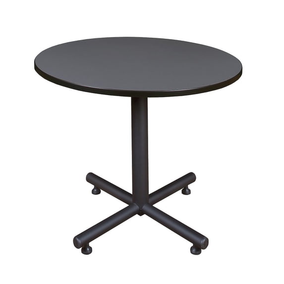 Regency Kobe 42 in. Round X-Base Breakroom Table- Grey
