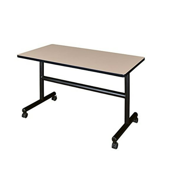 Kobe 48" Flip Top Mobile Training Table- Beige