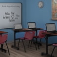 thumbnail image 1 of Regency Kobe 48 x 24 in. Flip-Top Training Nesting Table- Cherry, 2 M Stack Chairs- Burgundy, 1 of 8