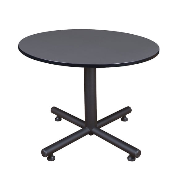 Regency Kobe 48 in. Round X-Base Breakroom Table- Grey