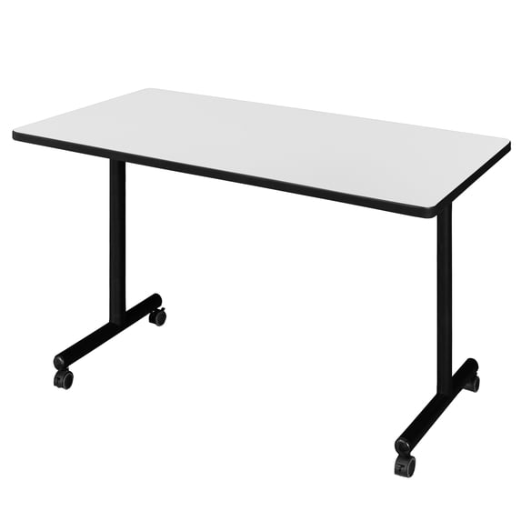 Kobe 48" x 24" Mobile Training Table- White