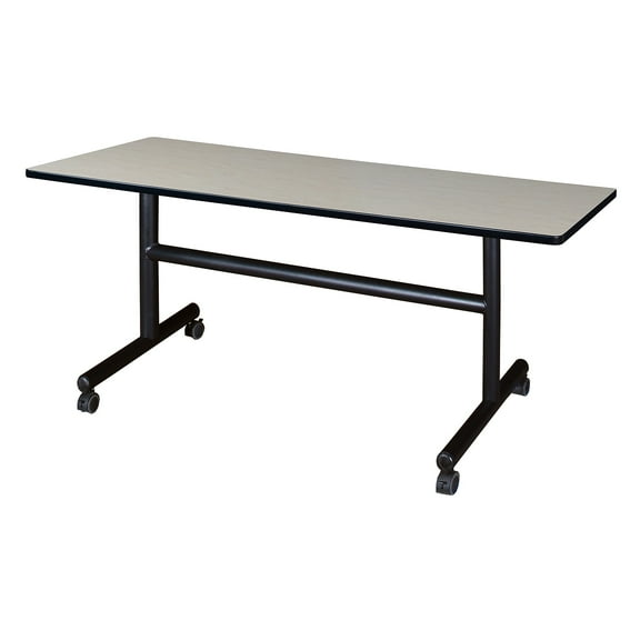 Kobe 60" x 30" Flip Top Mobile Training Table- Maple