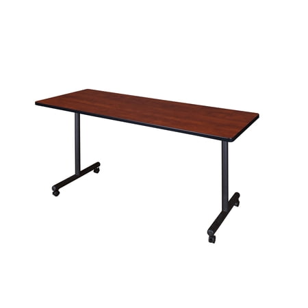 Regency Mobile Rectangular Training Table with Kobe Base in Cherry