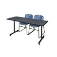 thumbnail image 1 of Kobe 72" x 24" Grey Training Table and 2 Zeng Stack Chairs, Multiple Colors, 1 of 5