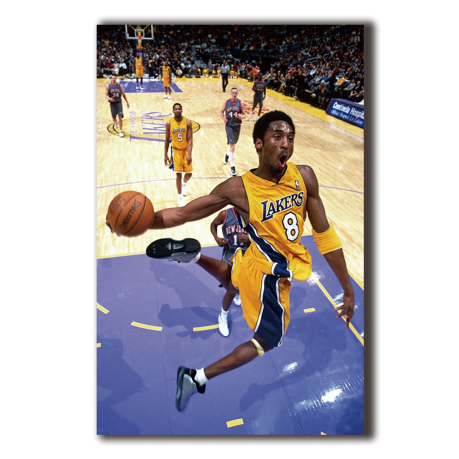 Kobe Bryant 12 x 18 Framed Poster, Basketball Action Shot Pack
