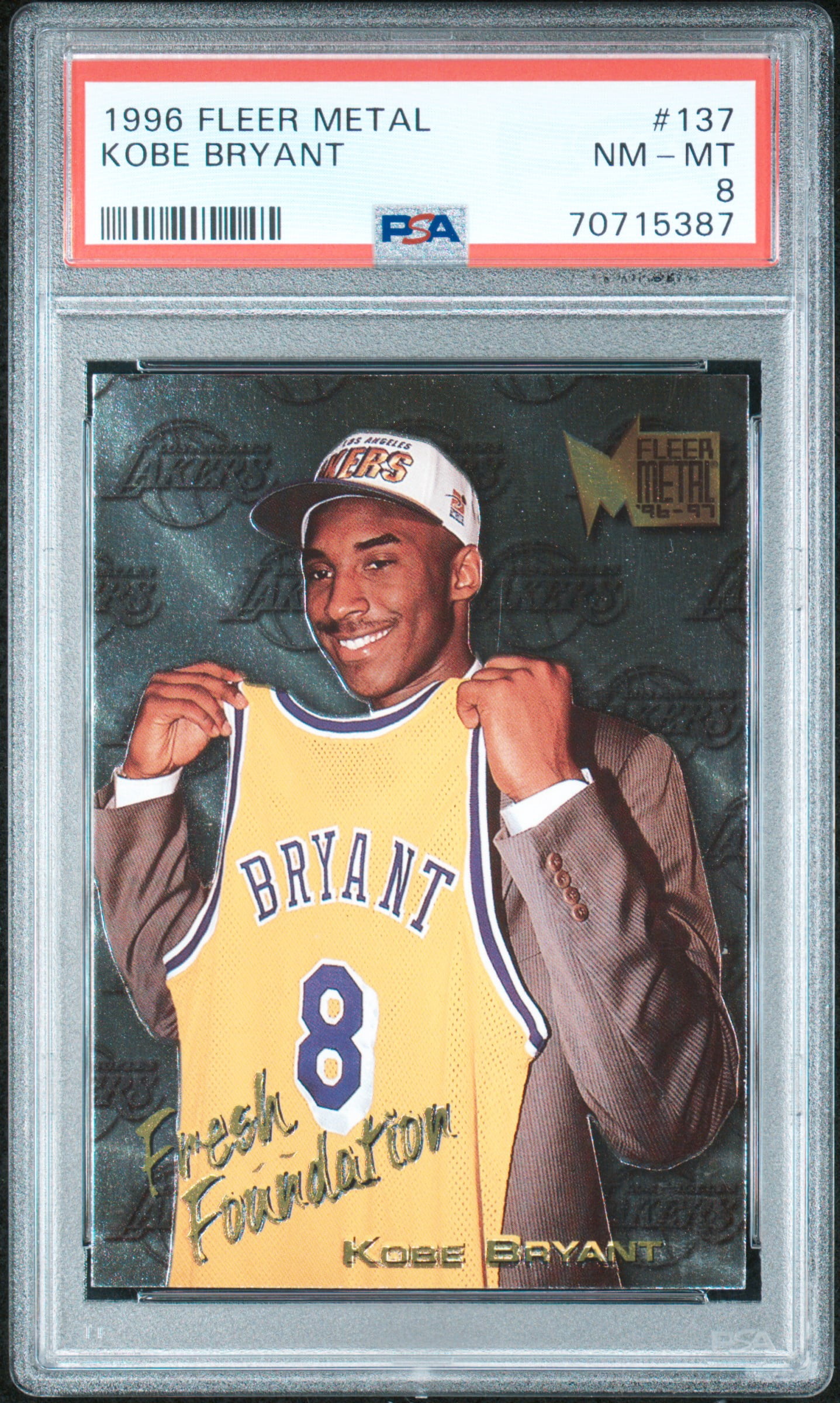 Kobe Bryant 1996 Hoops Rookie Card - PSA 7 Graded Basketball Card #281