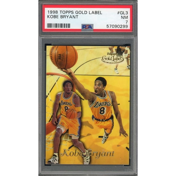 Kobe Bryant 1998 Topps Gold Label Basketball Card #GL3 Graded PSA 7