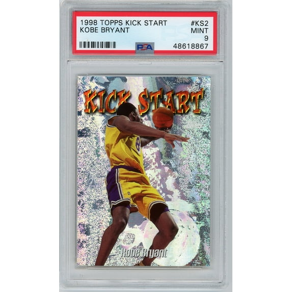 Kobe Bryant 1998 Topps Kick Start Refractor Basketball Card #KS2 Graded PSA 9 MINT