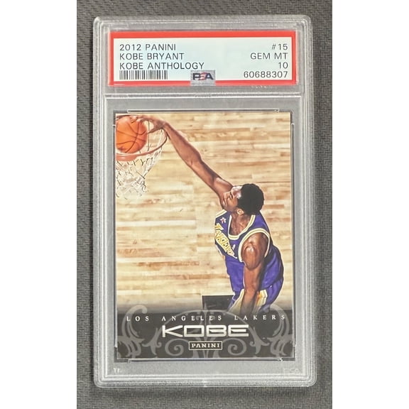 Kobe Bryant 2012 Panini Kobe Anthology Basketball Card #15 Graded PSA 10 Cert #60688307