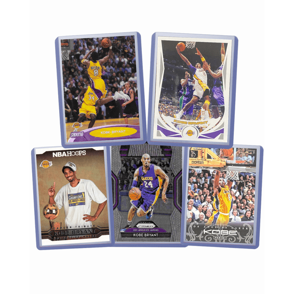 Kobe Bryant (5) Assorted Basketball Cards Bundle - Los Angeles Lakers Trading Cards - MVP # 24