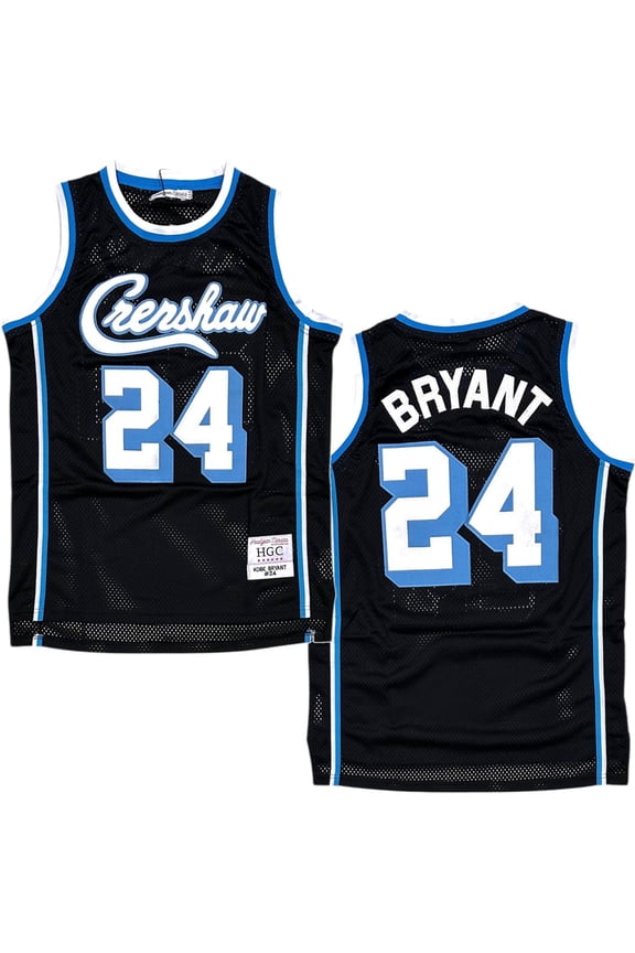 Kobe Bryant #8 X Nipsey Hustle Crenshaw Headgear Classics Basketball Jersey (Small, Black)