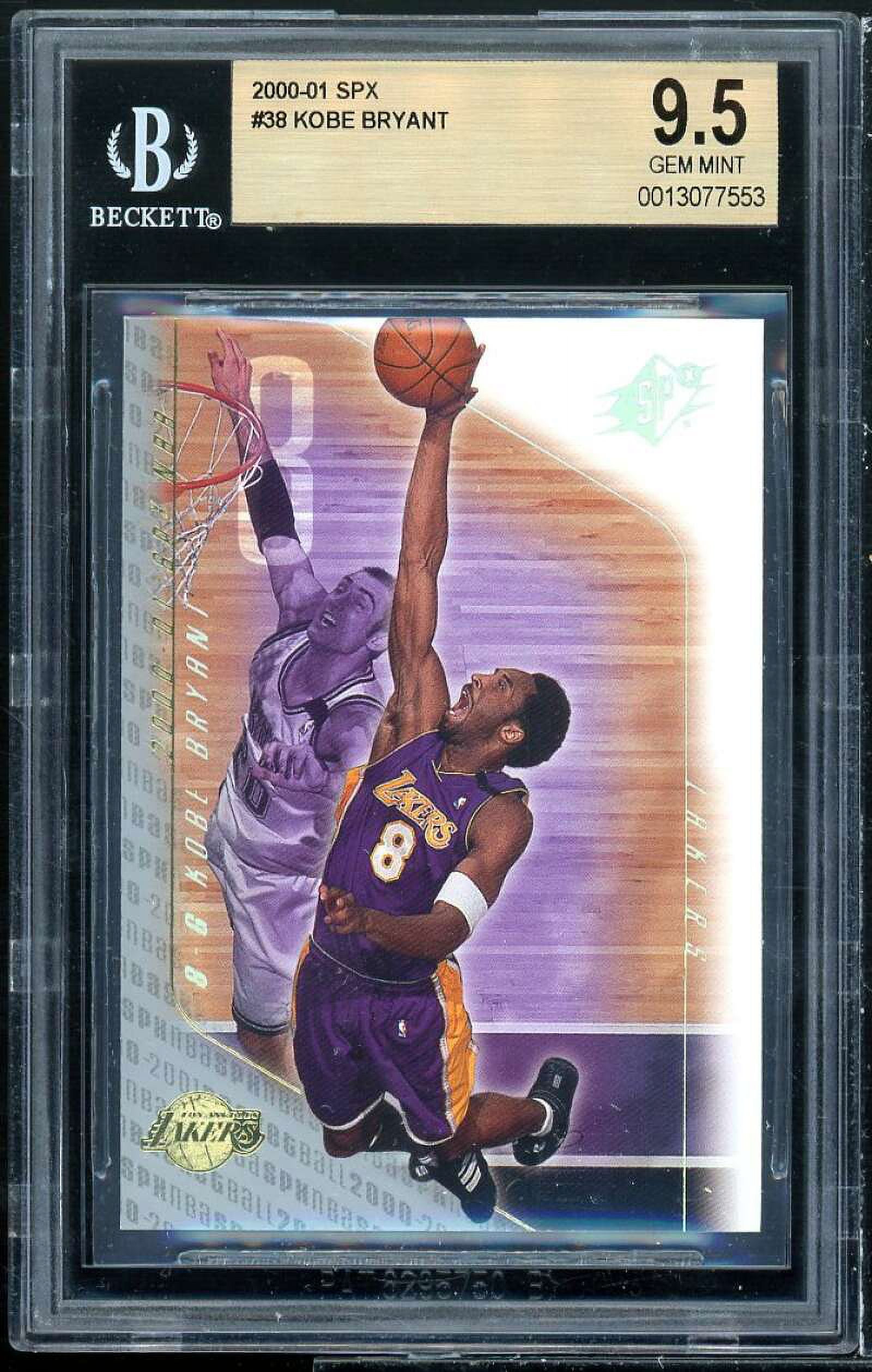Kobe Bryant Card 2000-01 SPX #38 BGS 9.5 - Walmart.com