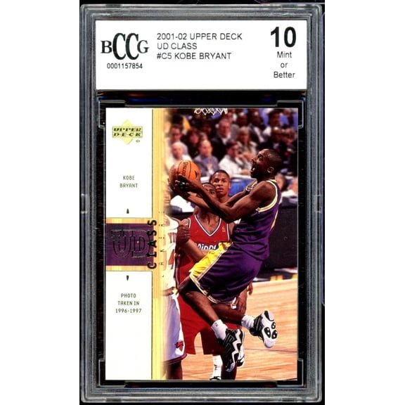 Kobe Bryant Card 2001-02 Upper Deck #C5 BGS BCCG 10