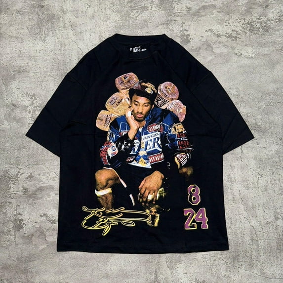 Kobe Bryant Championship Shirt, Vintage Unisex T-Shirt, For Fan Sport Tee,Black Color,Size M