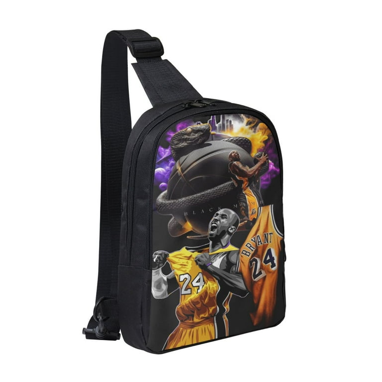 Kobe Bryant Crossbody Sling Bag with Adjustable Strap for Travel