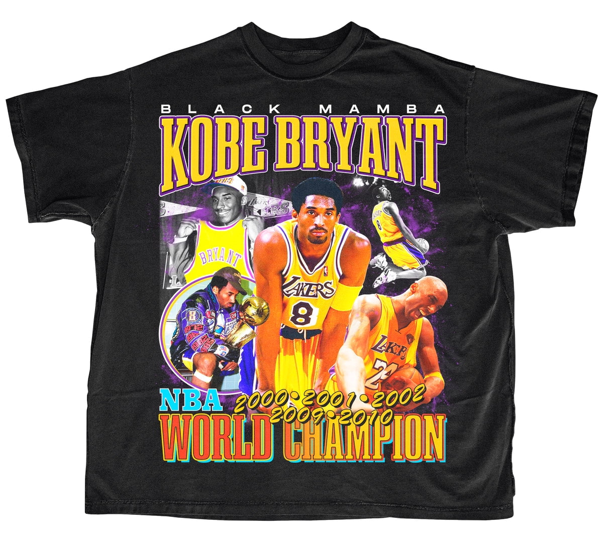 Kobe Bryant with championship rings graphic T shirt S 3XL Walmart