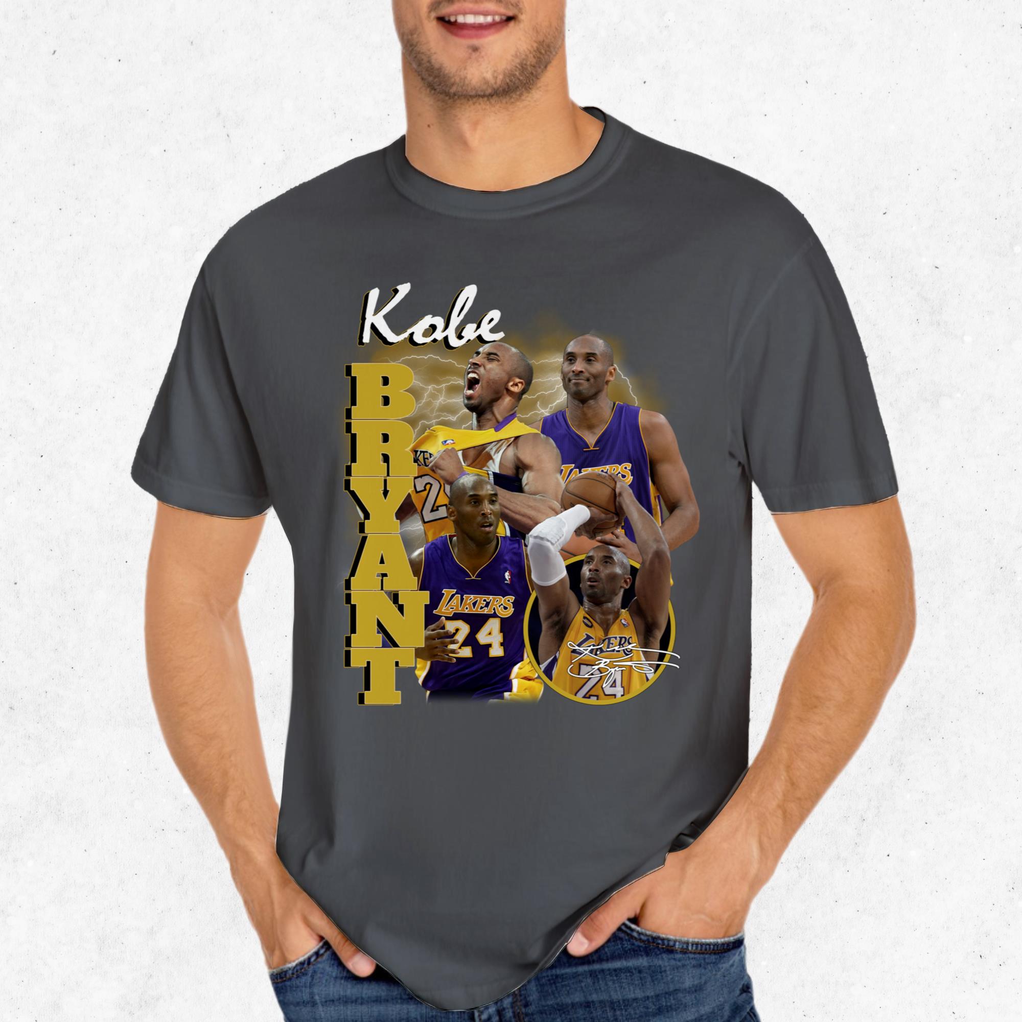 トップス 90s usa Kobe Bryant vintage tee NBA Exclusive Kobe Bryant graphic t-shirt for kids and adults