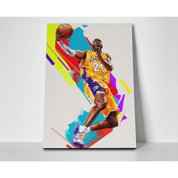 Kobe Bryant Layup Poster or Wrapped Canvas