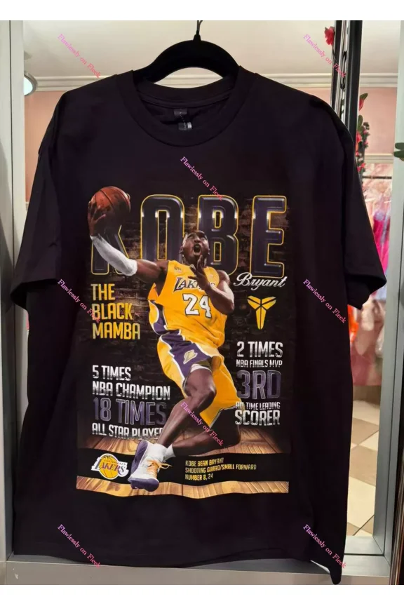 Kobe Bryant Los Angeles T-shirt, Basketball Shirt,Black color,size XL
