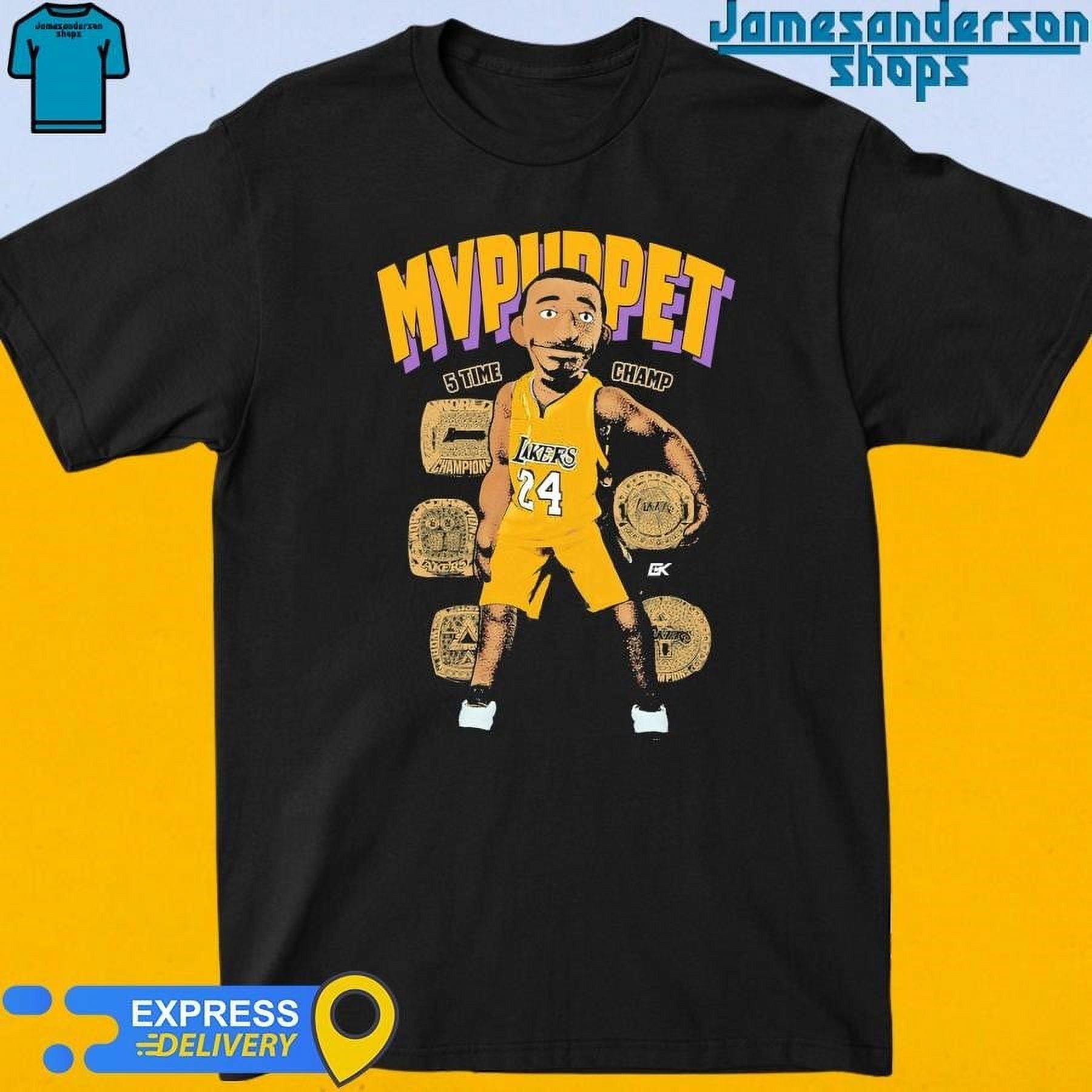 Kobe Bryant Mvpuppet 5 Time Champs Shirt - Walmart.com