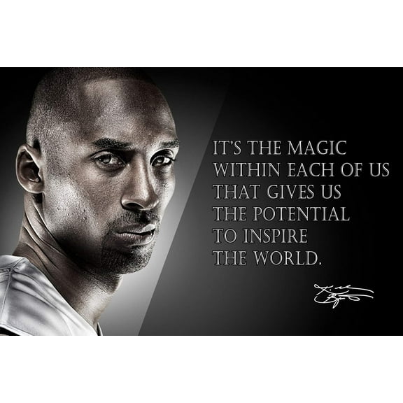 Kobe Bryant Poster Quote Black History Month Posters Quotes Basketball Sports Decor Coaching Wall Art Growth Mindset Teacher Educational Teaching Quotes Elementary