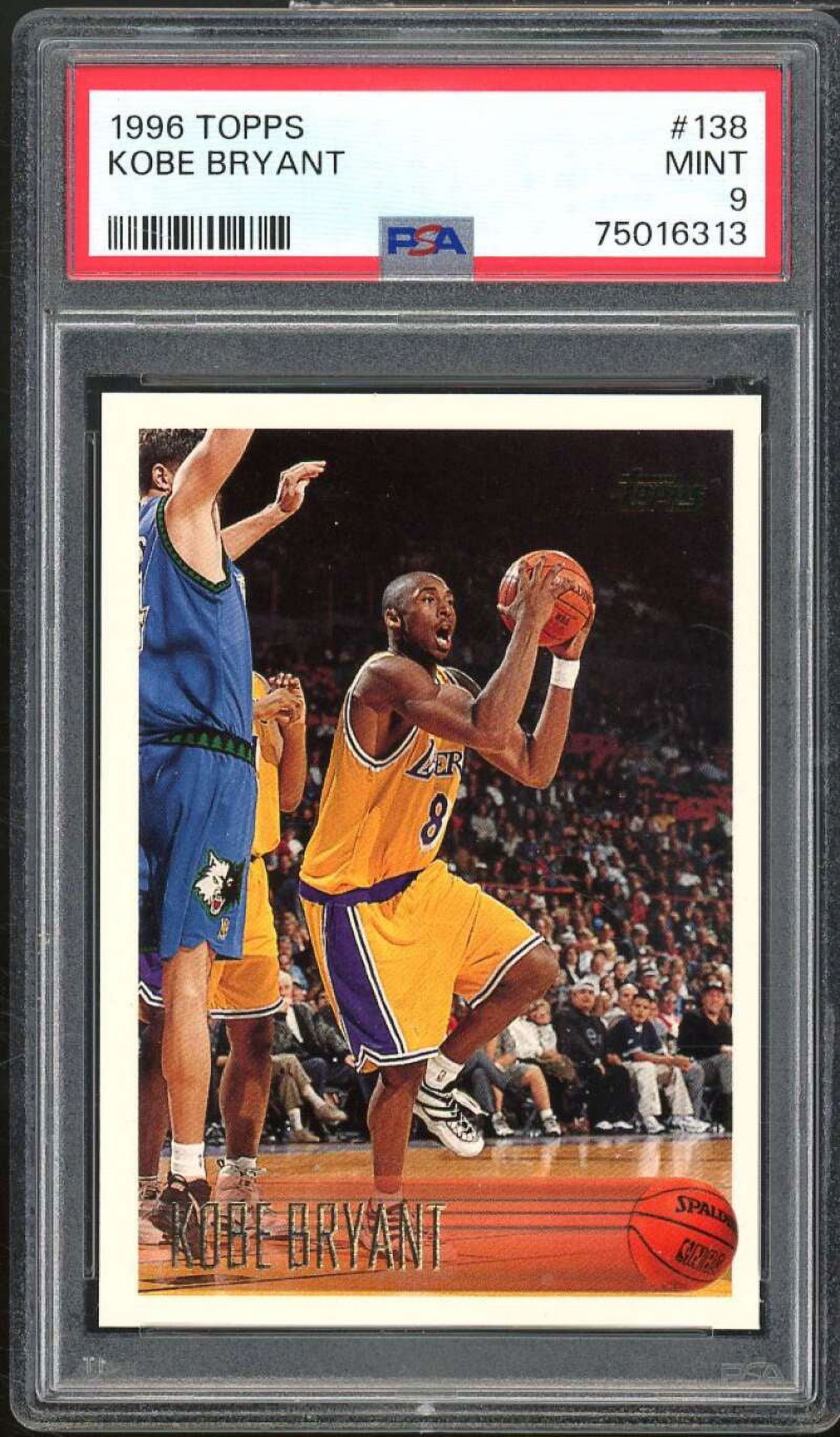 topps NBA 96-97 コービーブライアント　ルーキーカード 1996-97 topps PSA9 kobe Bryant rookie card 鑑定カード コービー