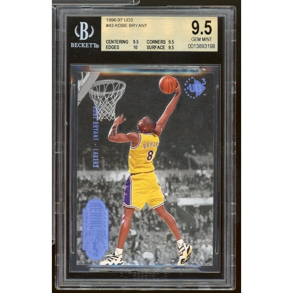 Kobe Bryant Rookie Card 1996-97 UD3 #43 BGS 9.5