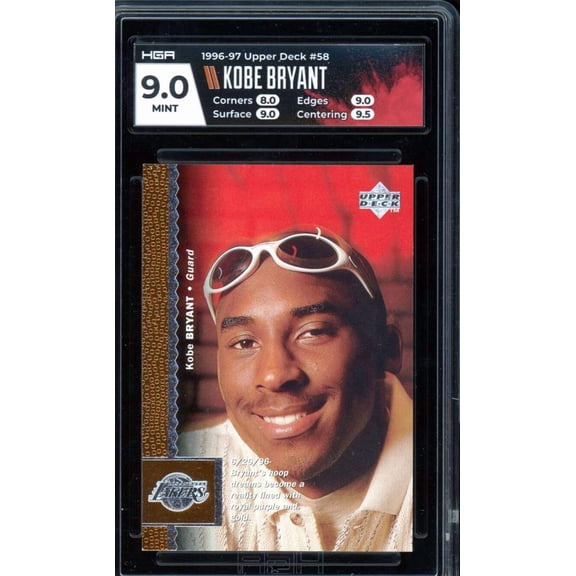 Kobe Bryant Rookie Card 1996-97 Upper Deck #58 HGA 9