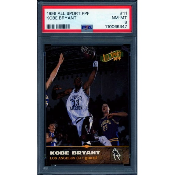 Kobe Bryant Rookie Card 1996 All Sport PPF #11 PSA 8