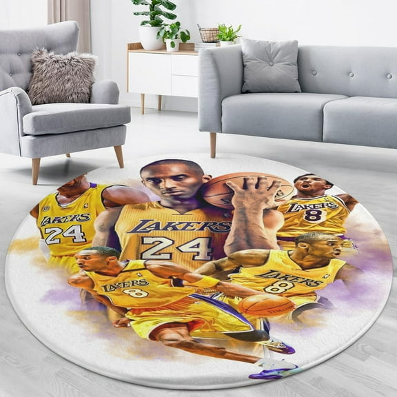 Kobe Bryant Round Floor Mat Cozy, Durable, Decor-Ready.80x80cm,31.5" 31.5"