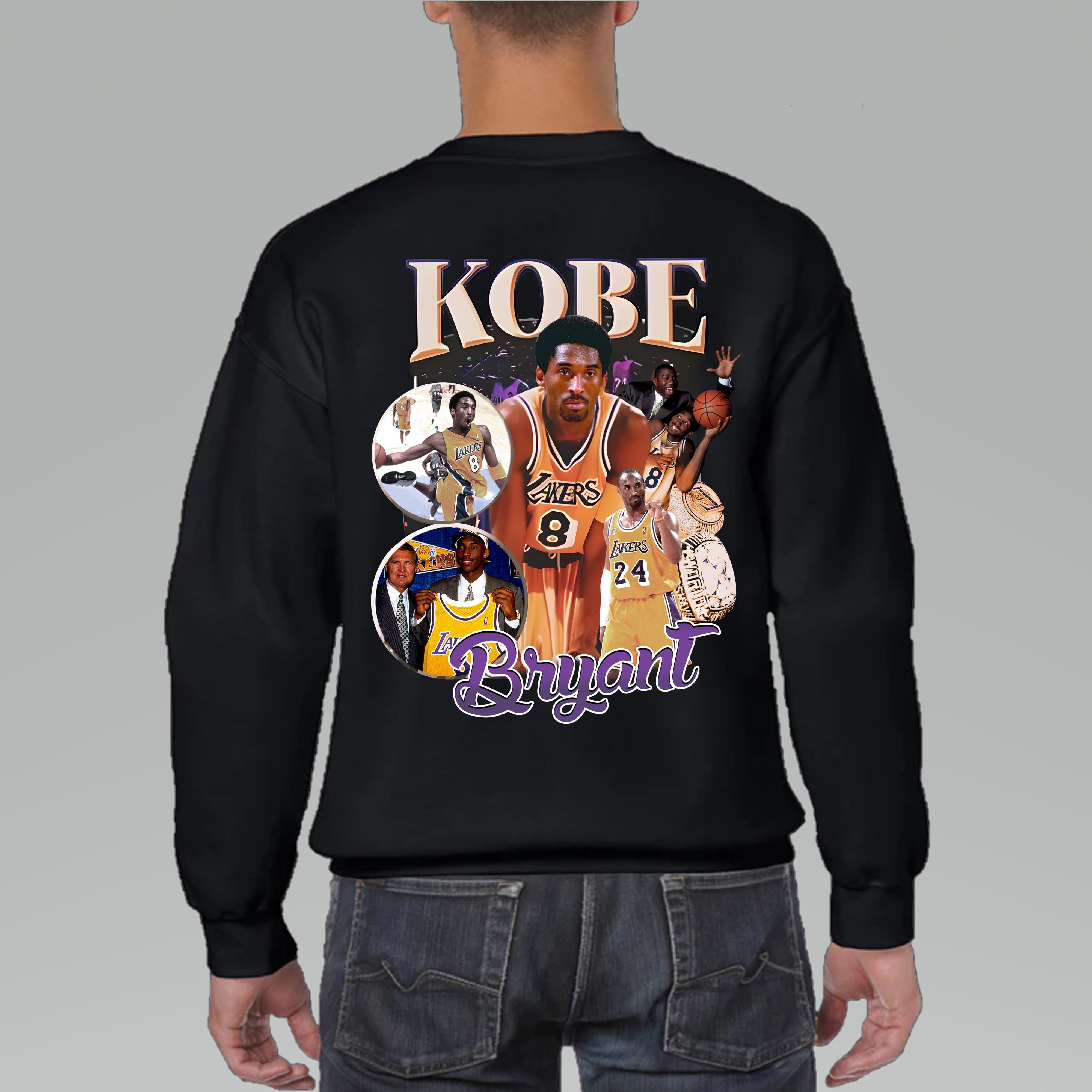 Kobe Bryant Shirt Sweatshirt Back SideVintage StyleUnique Design