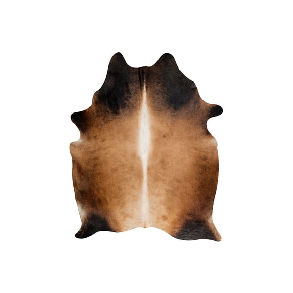 Natural Kobe Cowhide Rug | Norman dark tan | 6'x7'