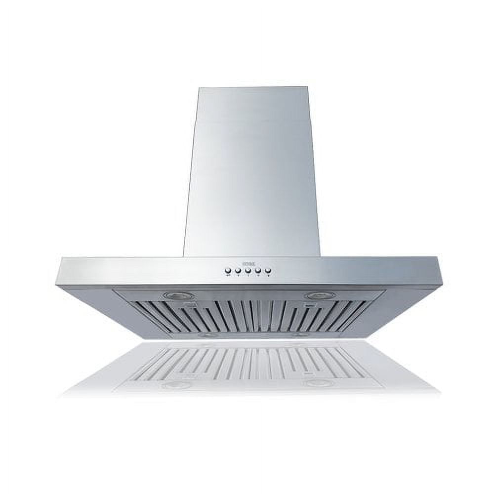 42" Stainless Steel Convertible Island Range Hood with LED Lights