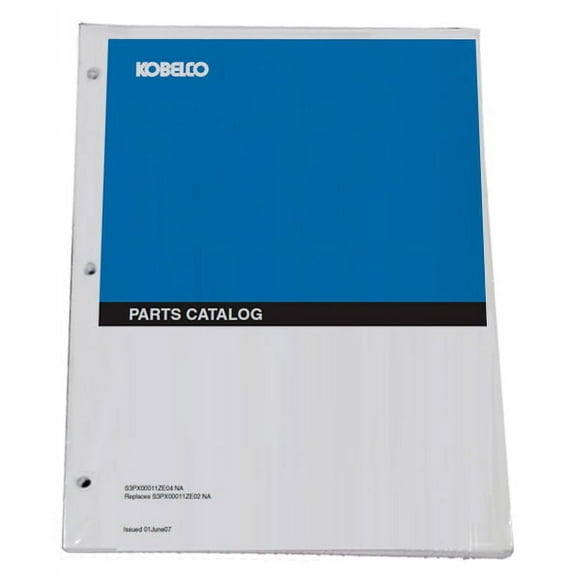 Kobelco SK300-2 Mark III, SK300LC2 Mark 3 Excavator Parts Catalog Manual - Part Number # 84372634