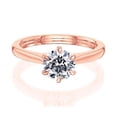 thumbnail image 1 of Kobelli 14k Gold 1ct Round Certified Lab-Grown Diamond 6-Prong Ring IJ/SI, 1 of 4
