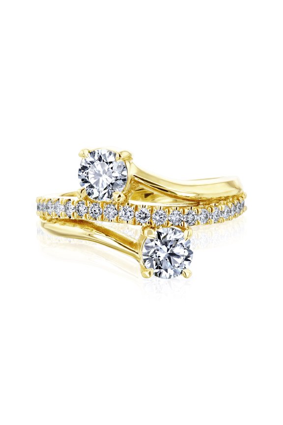 14k Gold Duo Diamond Ring DEF/VS, DEF/VS
