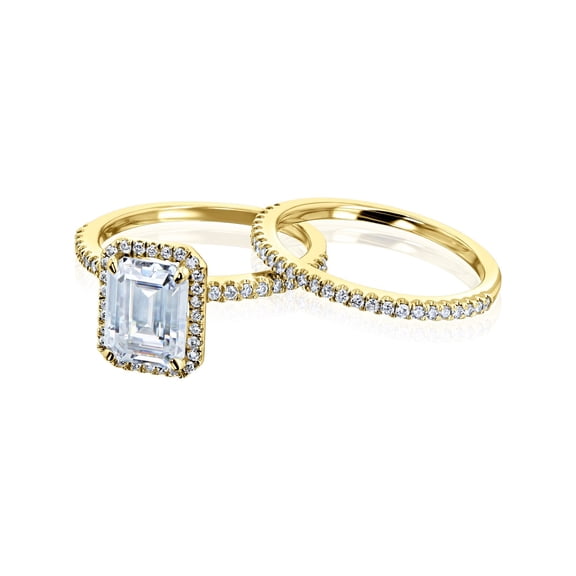 Kobelli 14k Gold Emma Moissanite Bridal Set GH/VS, DEF/VS