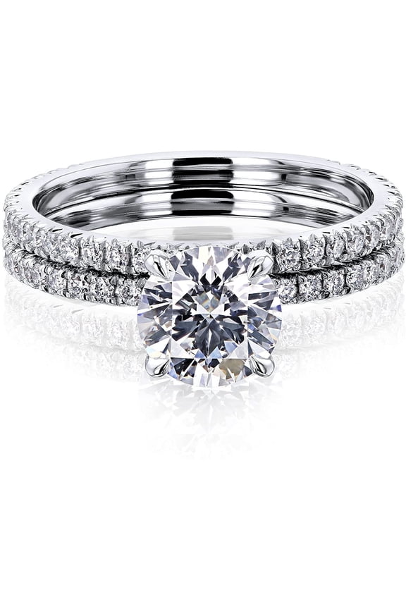 14k Gold Lab Grown Diamond Wrap Basket Bridal Set GH/SI, DEF/VS