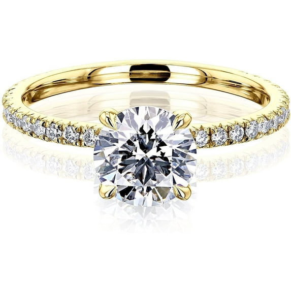 Kobelli 14k Gold Lab Grown Diamond Wrap Basket Engagement Ring GH/SI, DEF/VS