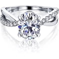 thumbnail image 1 of Kobelli 14k Gold Ribbon Bypass Oval Forever One Moissanite Engagement Ring DEF/VS, DEF/VS, 1 of 7