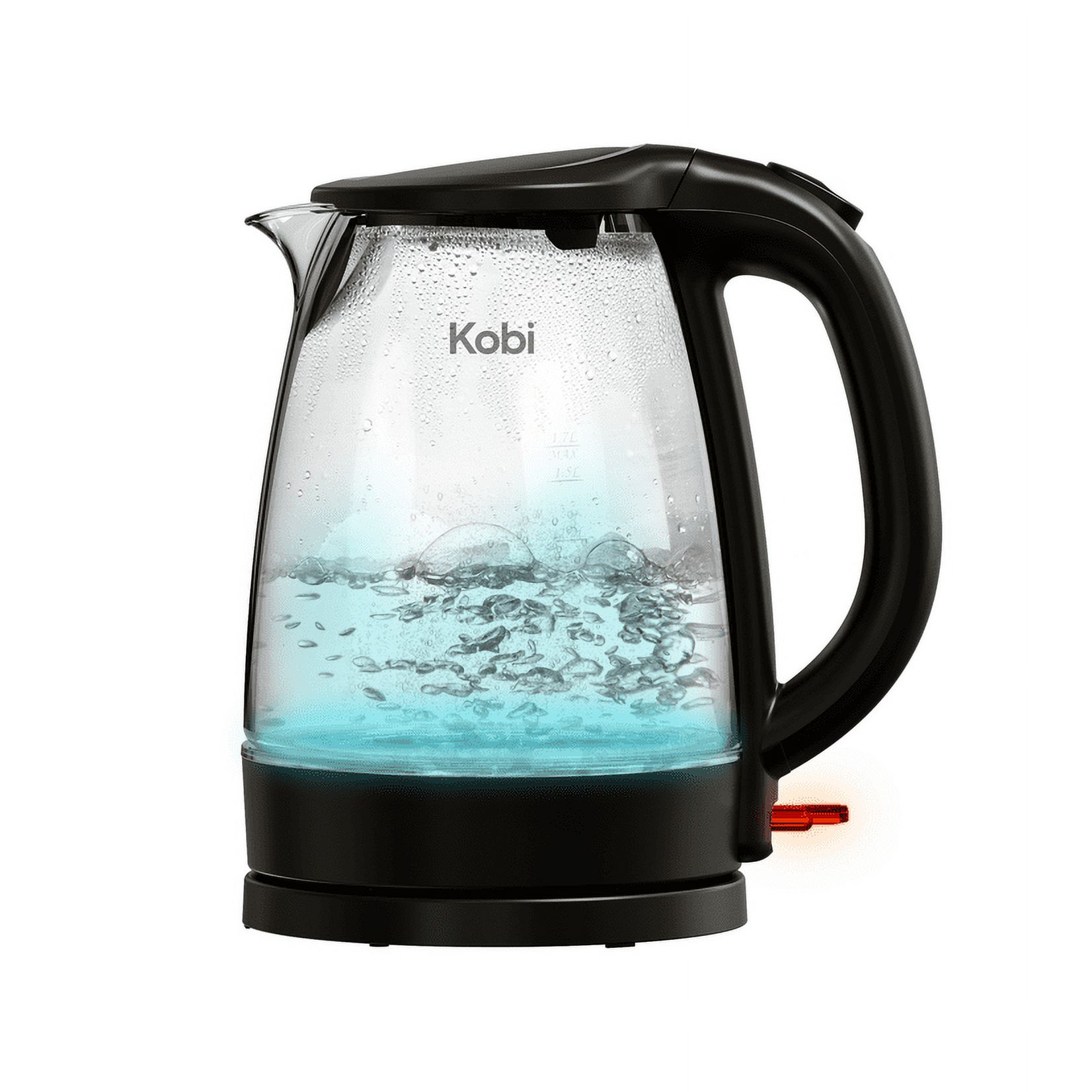 Kobi 1.7 Liter Hot Electric Clear Glass Kettle Clear Glass