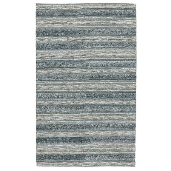 Kobi 2 x 3 Indoor Outdoor Small Area Rug, Multicolor Striped Patterns, Blue
