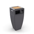 thumbnail image 1 of Kobi 43in Waste Bin with Metal Ashtray Insert - Graphite Grey, 1 of 5