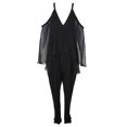 thumbnail image 1 of Kobi Halperin Black Sleeveless Chiffon Aleah Jumpsuit XL, 1 of 1