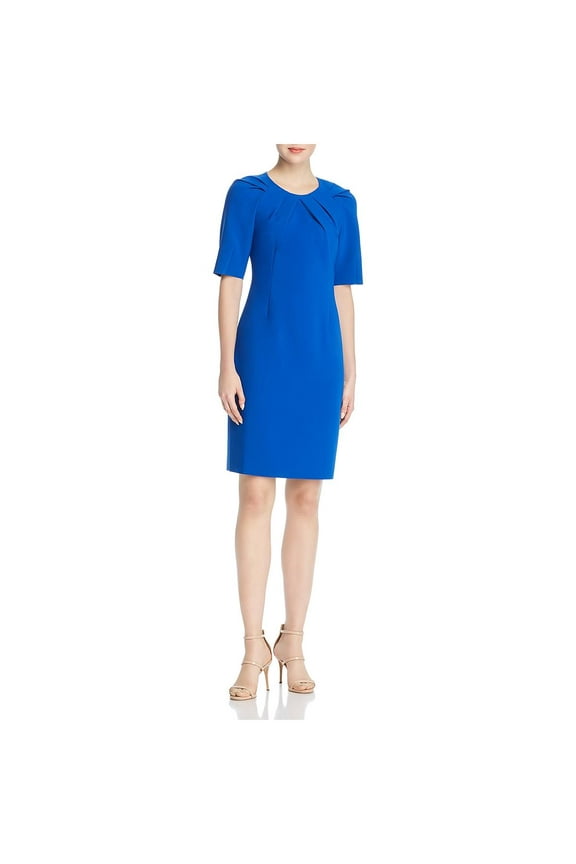 Womens Taylor Pleated Tucked Sheath Dress