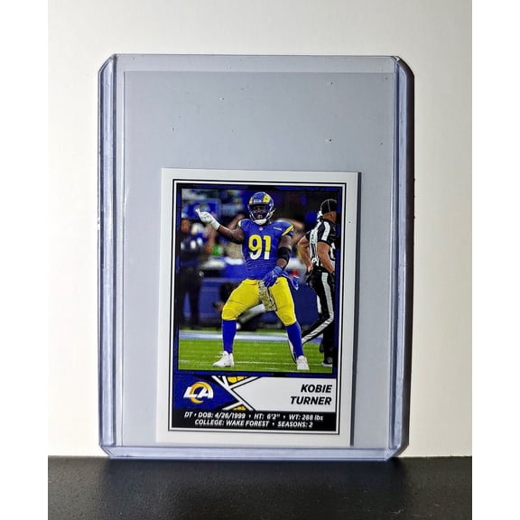 Kobie Turner 2024 Panini NFL Sticker #513 Los Angeles Rams