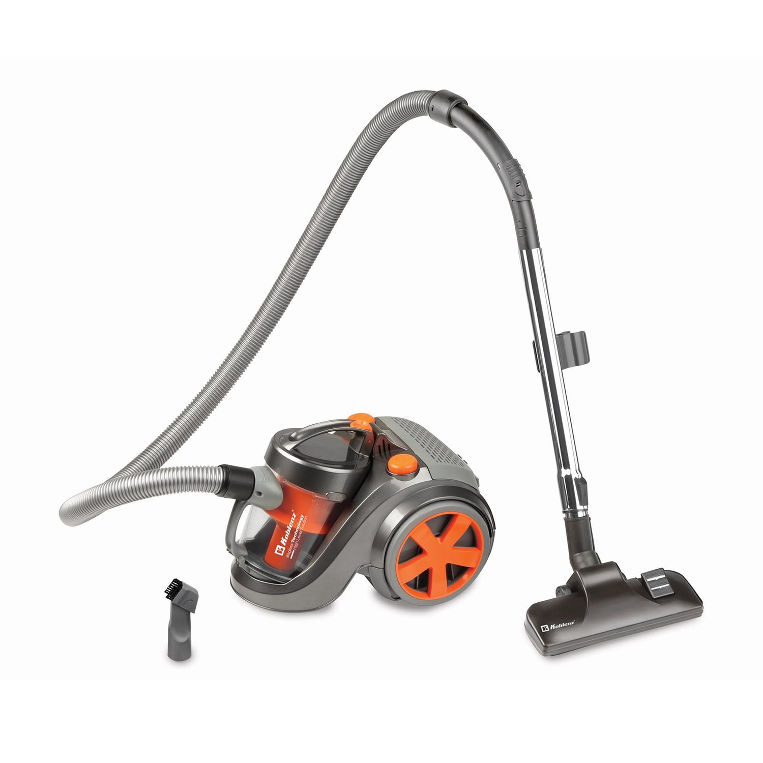 Koblenz Orange and Gray Bagless Canister Vacuum Cleaner