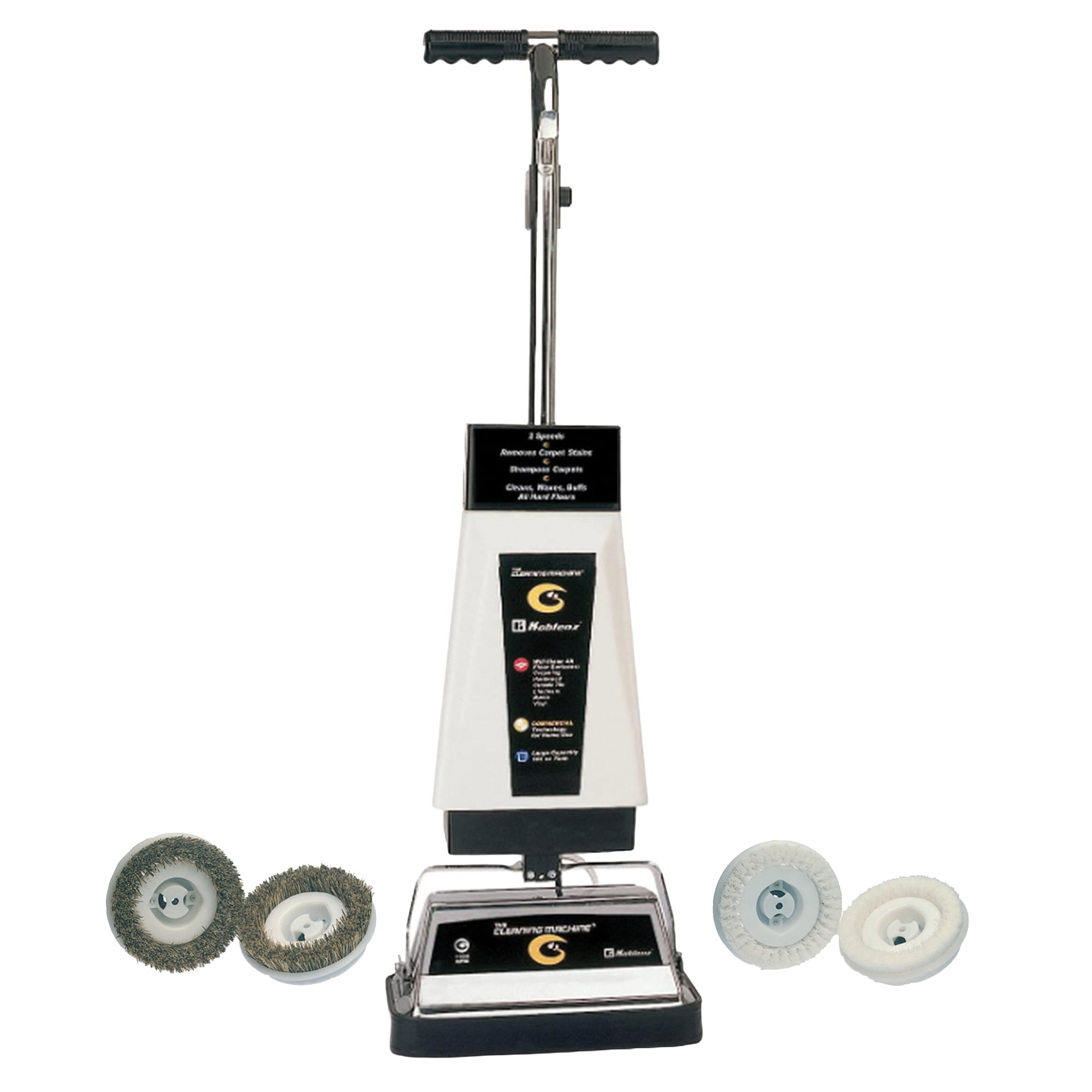 Koblenz The Cleaning Machine Carpet Floor Cleaner in Gray with 2 PK 6-In Shampoo Brushes & 2 PK 6-In Scrub Brushes