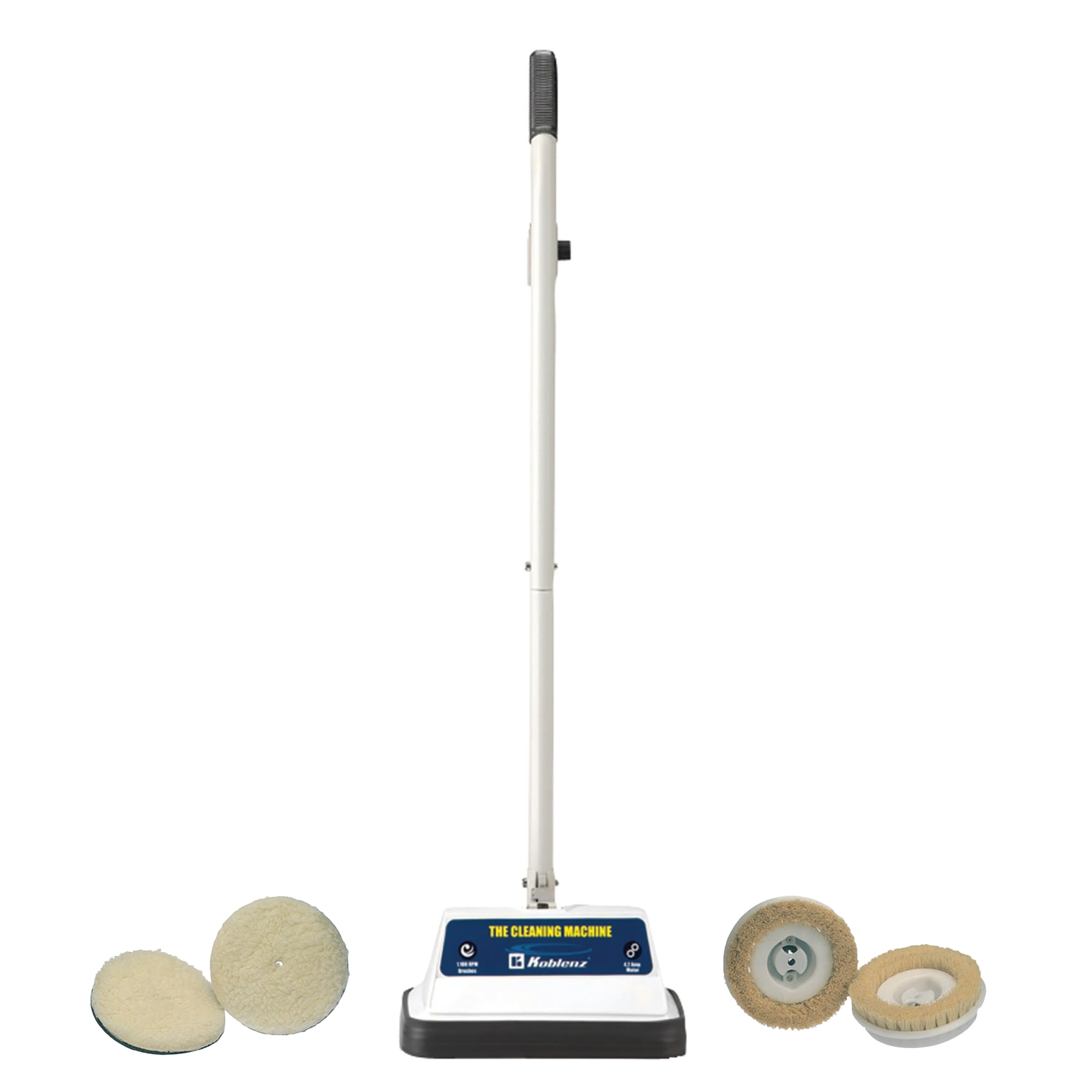 Koblenz The Cleaning Machine Shampoo Polisher, 6-Inch Lambswool Pads, 2 Pack & 6-Inch Polishing Brushes, 2 Pack