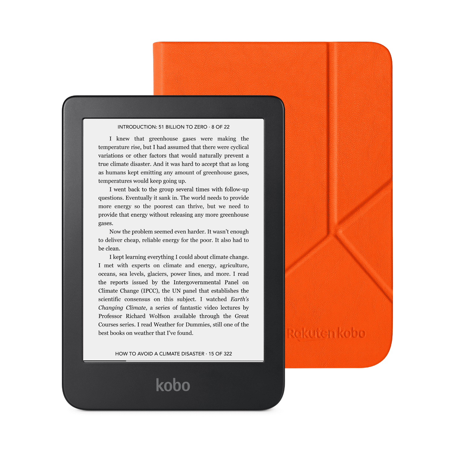 Kobo Clara 2E eReader Bundle with Coral Reef Orange SleepCover 6